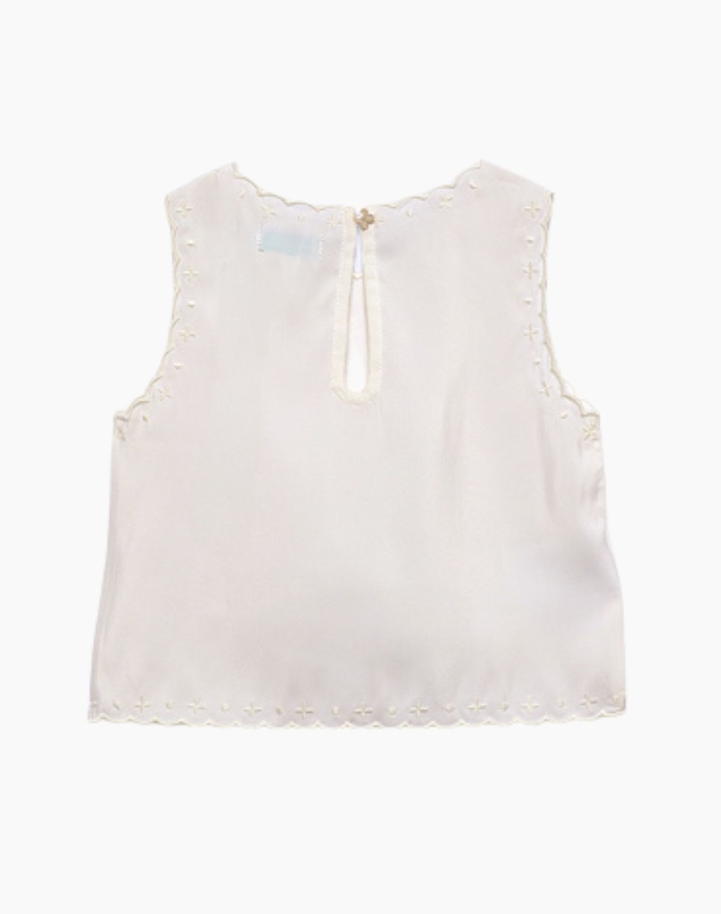 ABEL & LULA I Mouwloze Top Geborduurde Afwerking