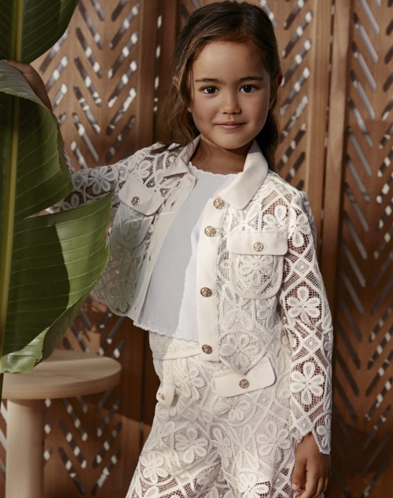 ABEL & LULA I Mouwloze Top Geborduurde Afwerking