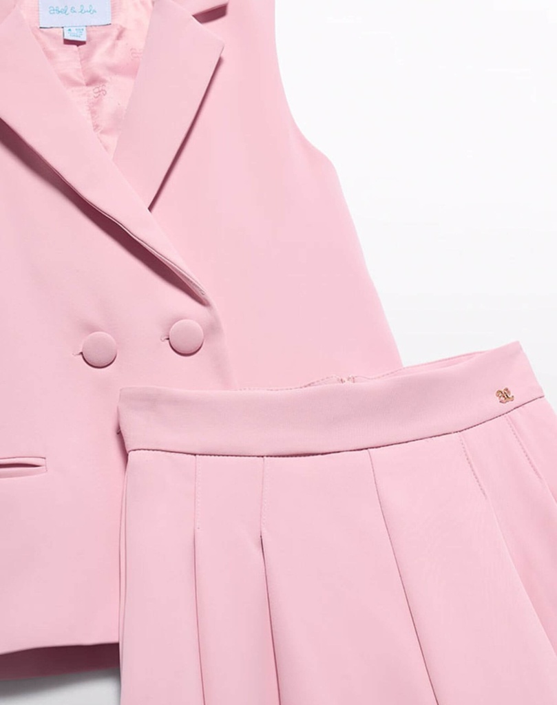 ABEL & LULA I Stijlvolle Tweedelige Set met Gilet en Short