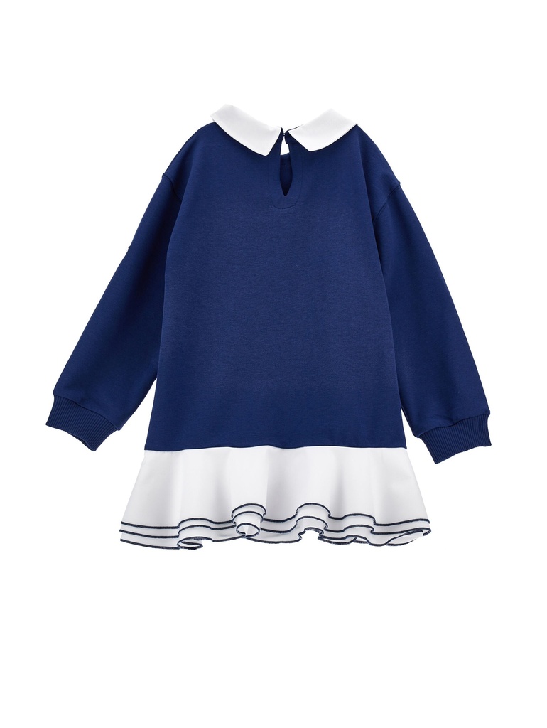Monnalisa I Blauw-Witte Jurk