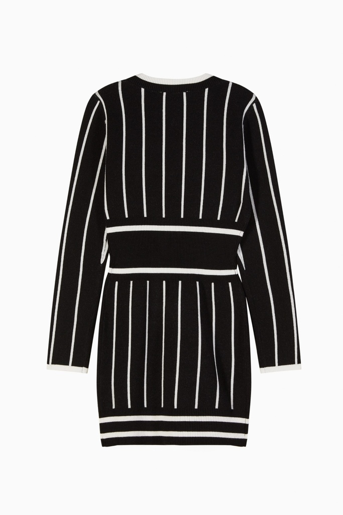 PATRIZIA PEPE I STRIPED DRESS IN BLACK AND WHITE