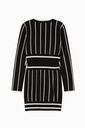 PATRIZIA PEPE I STRIPED DRESS IN BLACK AND WHITE