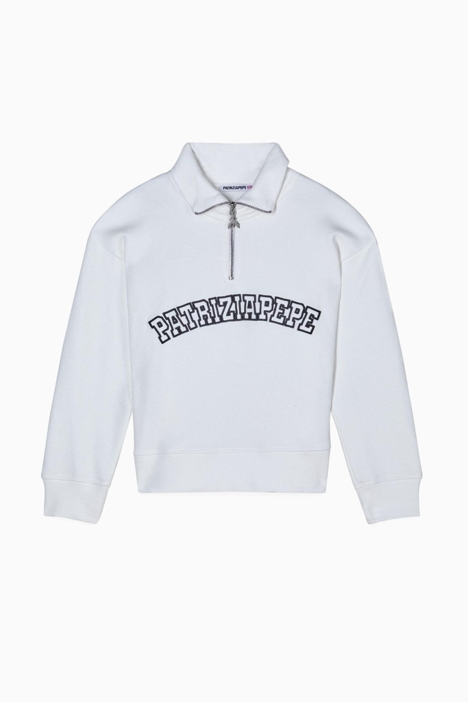 PATRIZIA PEPE I WHITE LOGO SWEATER