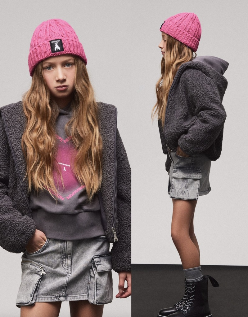 PATRIZIA PEPE I TEDDY JACKET GREY