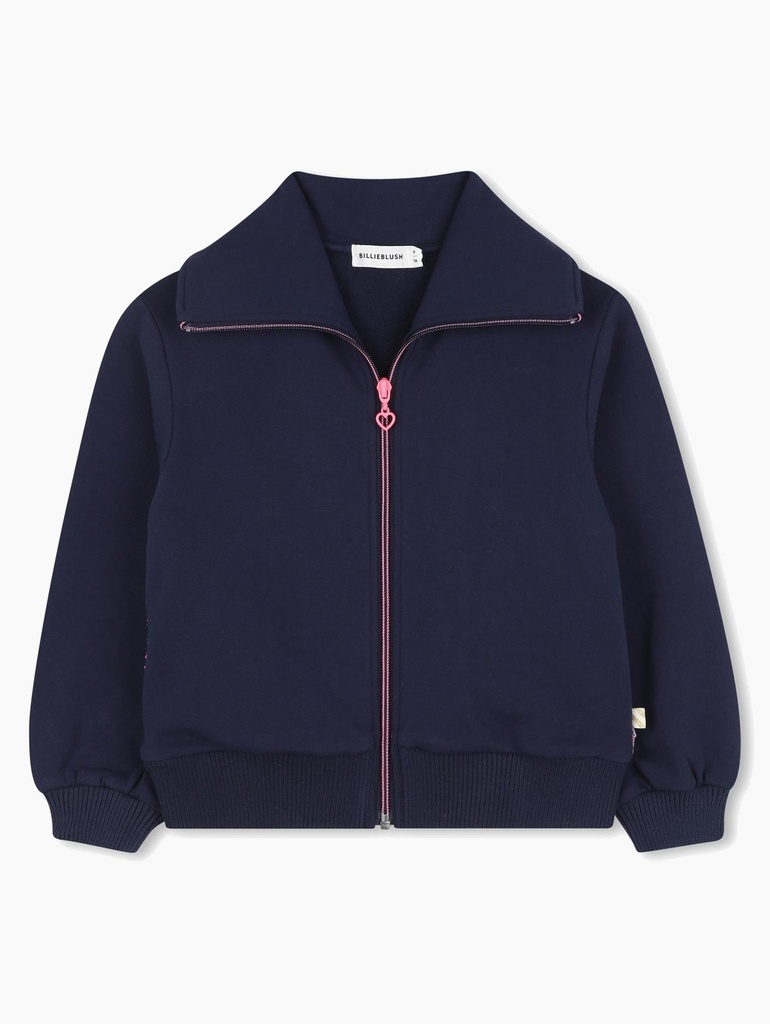 BILLIEBLUSH I Donkerblauwe Sweater met Pailletten