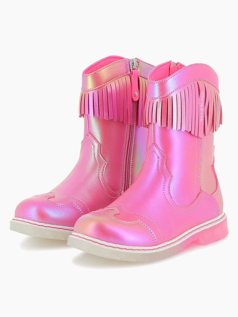 BILLIEBLUSH I Roze Metallic Laarsjes