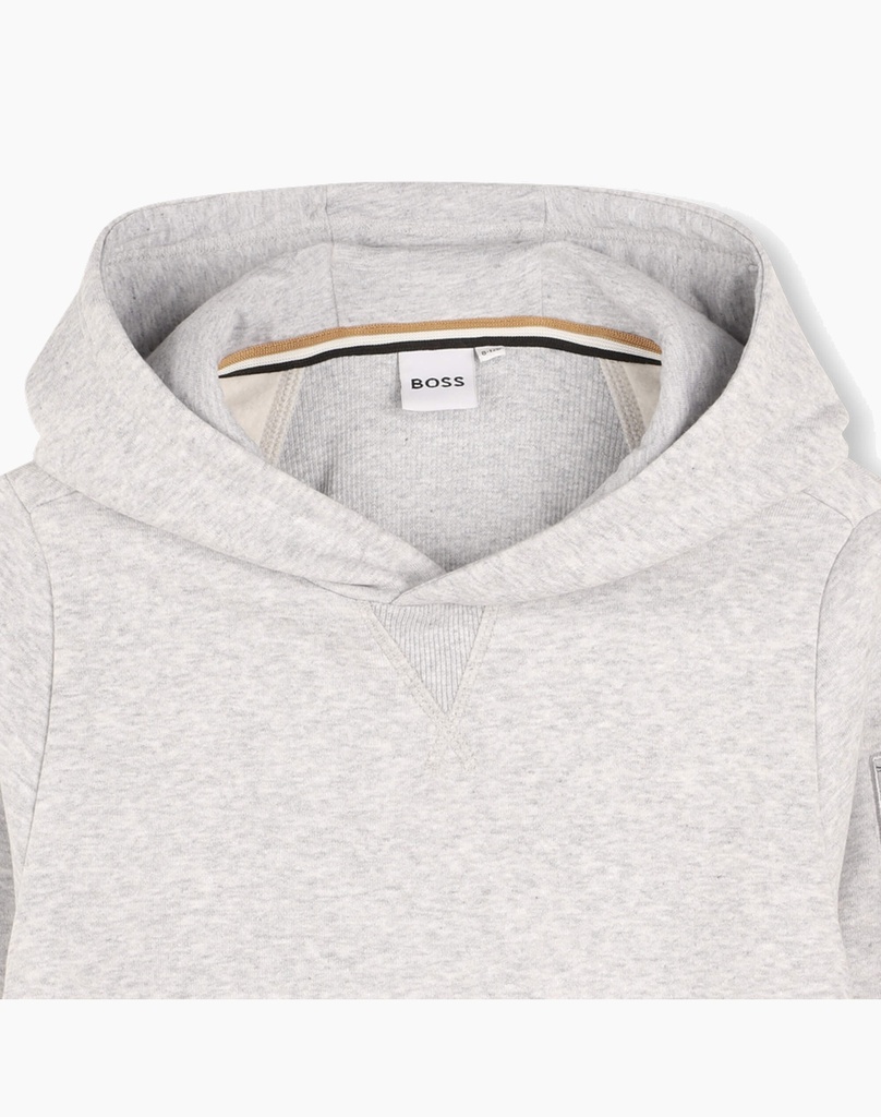BOSS I Lichtgrijze Hoodie Met Logodetail