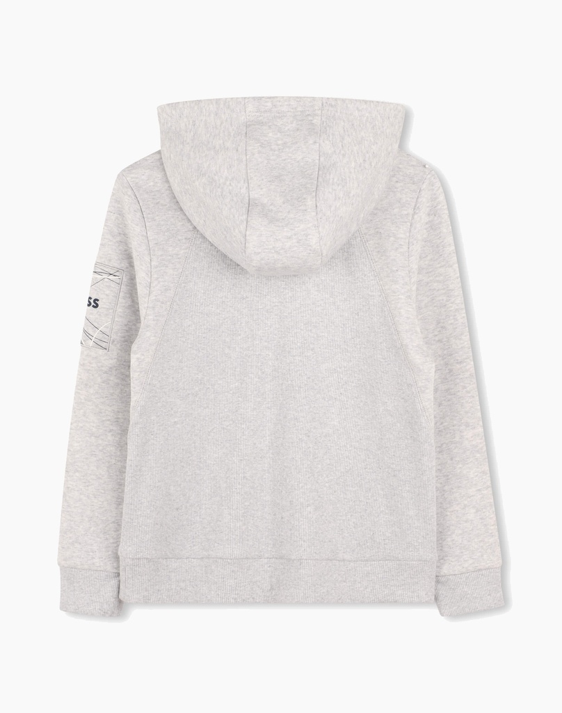 BOSS I Lichtgrijze Hoodie Met Logodetail