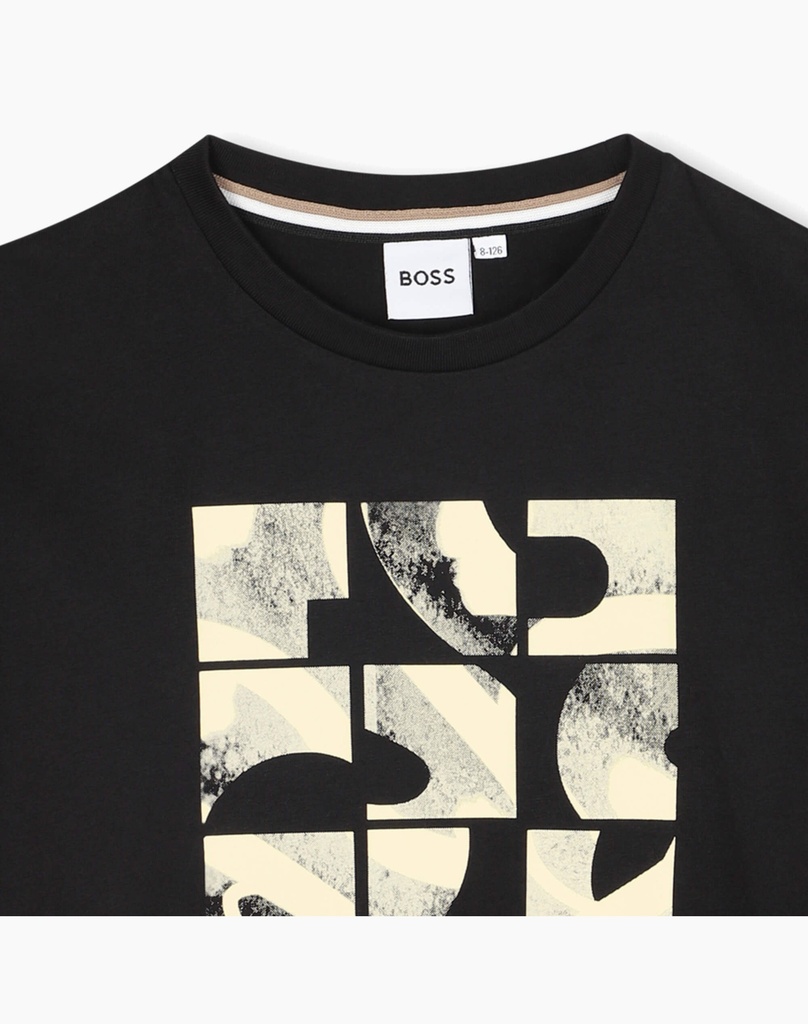 BOSS I Zwarte Longsleeve met Print