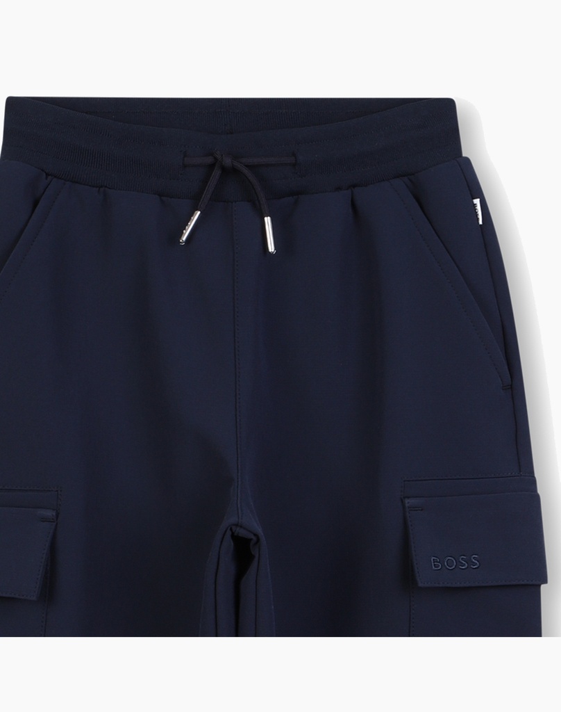 BOSS I Donkerblauwe Broek Met Elastische Boorden