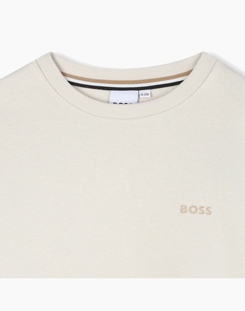 BOSS I Crèmekleurige Logo Sweater