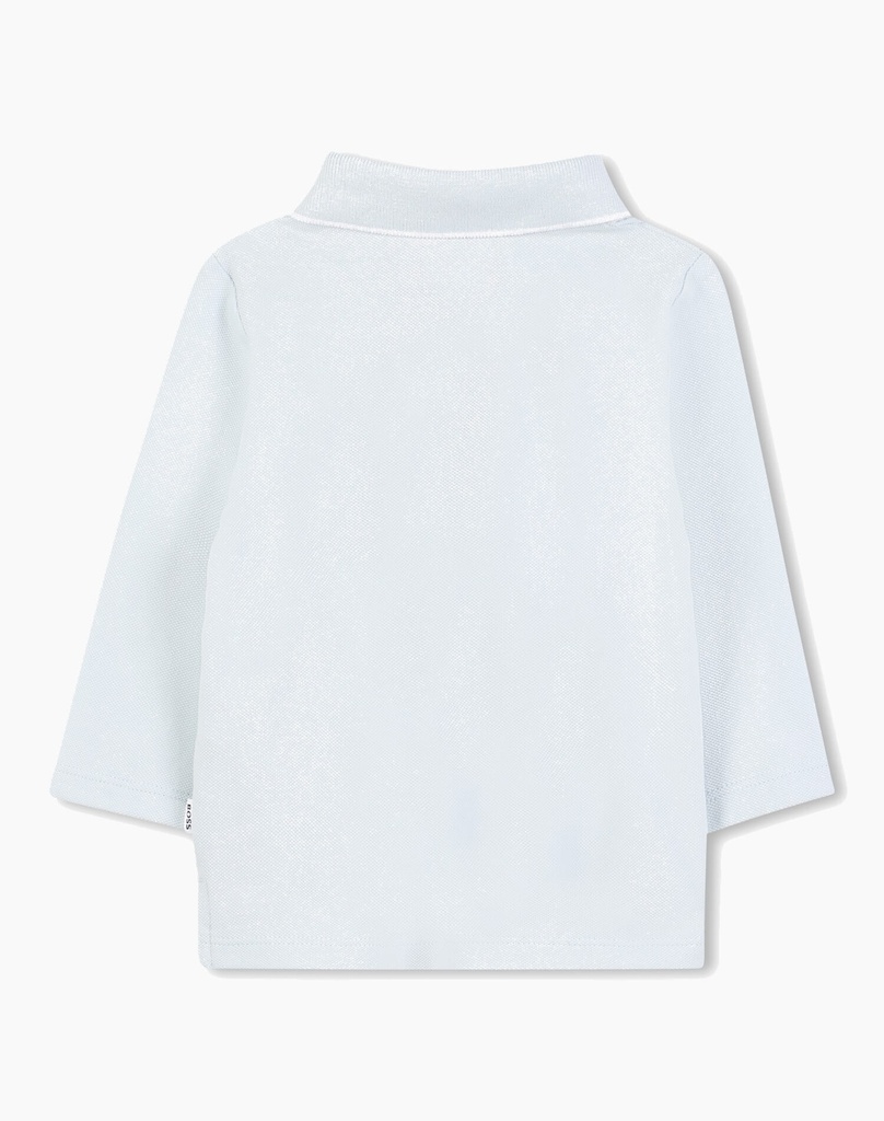 BOSS I Lichtblauwe Polo Met Lange Mouwen