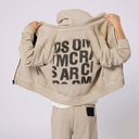 MARC JACOBS I Beige Hoodie Met Rits En Print