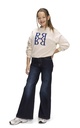 Beige Sweater met Blauw RR-Logo 