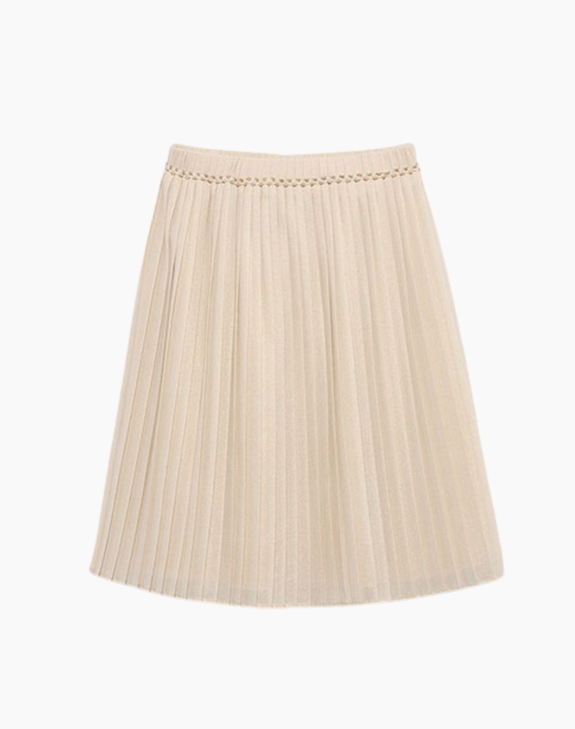 ABEL & LULA I Crèmekleurige Plissérok