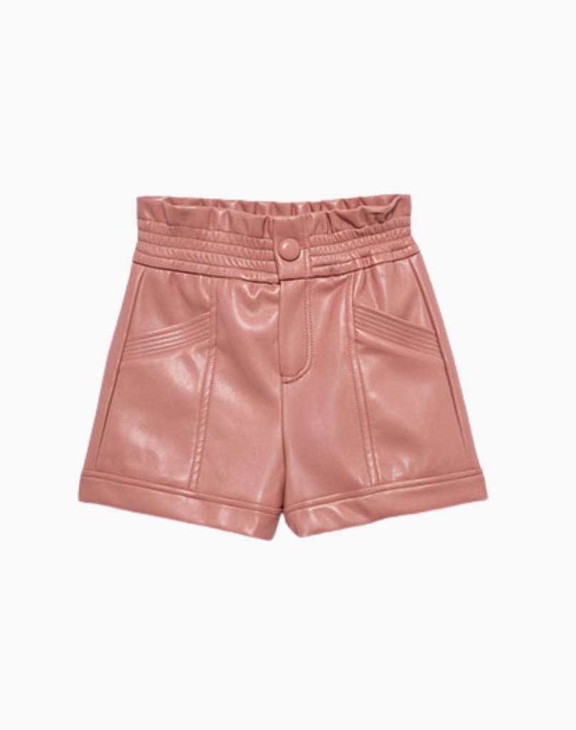 ABEL & LULA I Roze Imitatieleren Short
