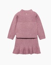 ABEL & LULA I Gebreide Roze Set met Ruchesrok