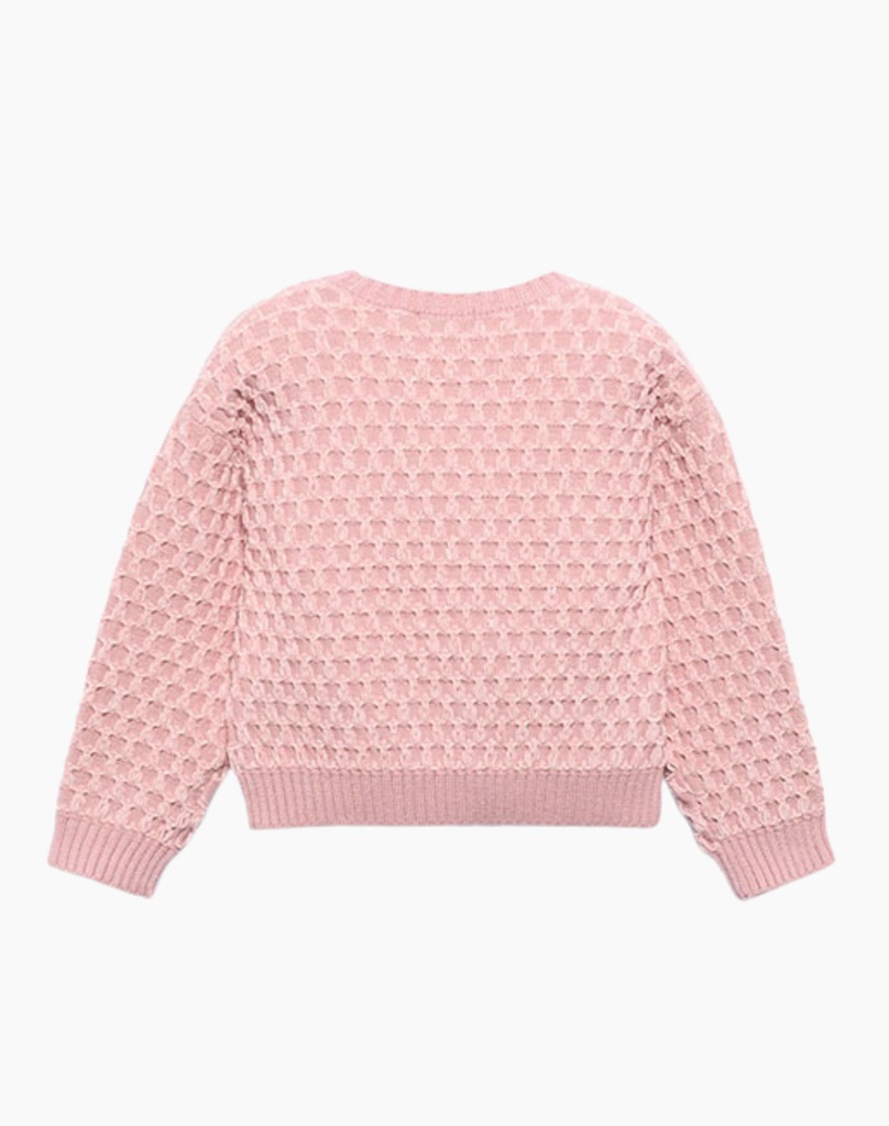 ABEL & LULA I Gebreide Roze Set met Ruchesrok   (kopie)