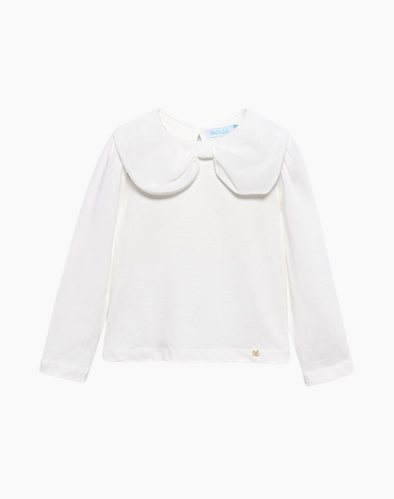 ABEL & LULA I Witte Top met Grote Kraag