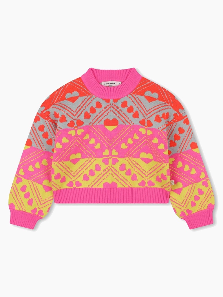 Sweater with Heart Pattern