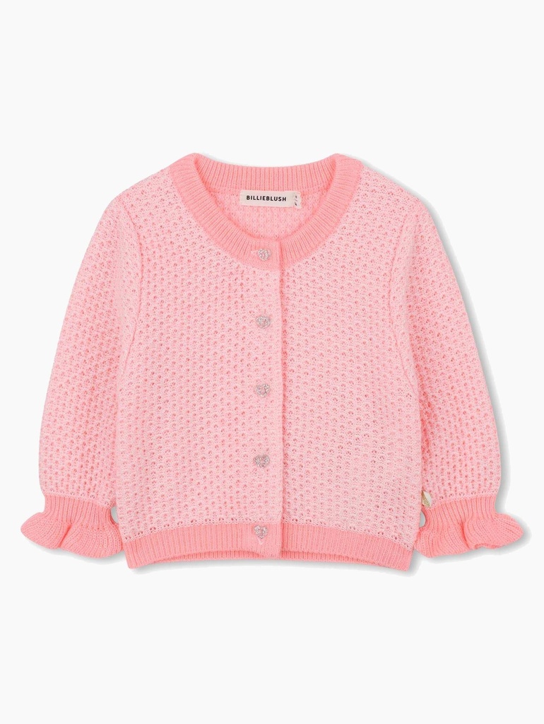 Salmon Pink Cardigan with Glitter