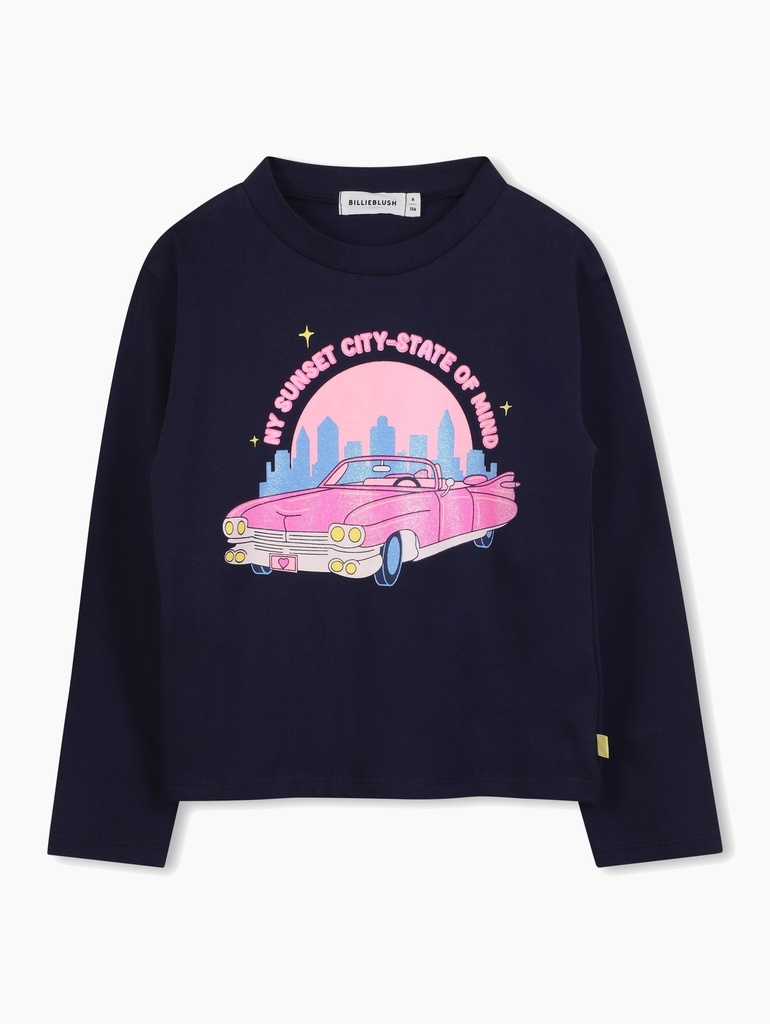 Shirt 'Sunset City' Blauw