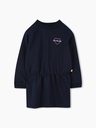Donkerblauwe Jurk met Hartprint