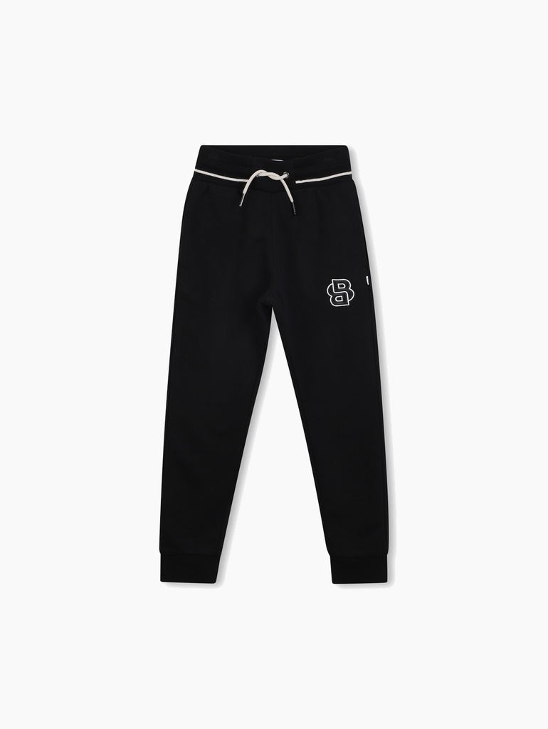 Pantalon de Jogging Noir avec Détail Contrasté