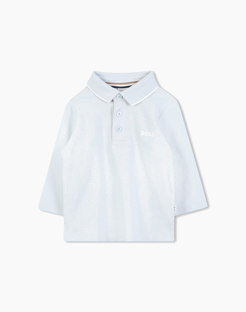 Light Blue Long-Sleeved Polo Shirt