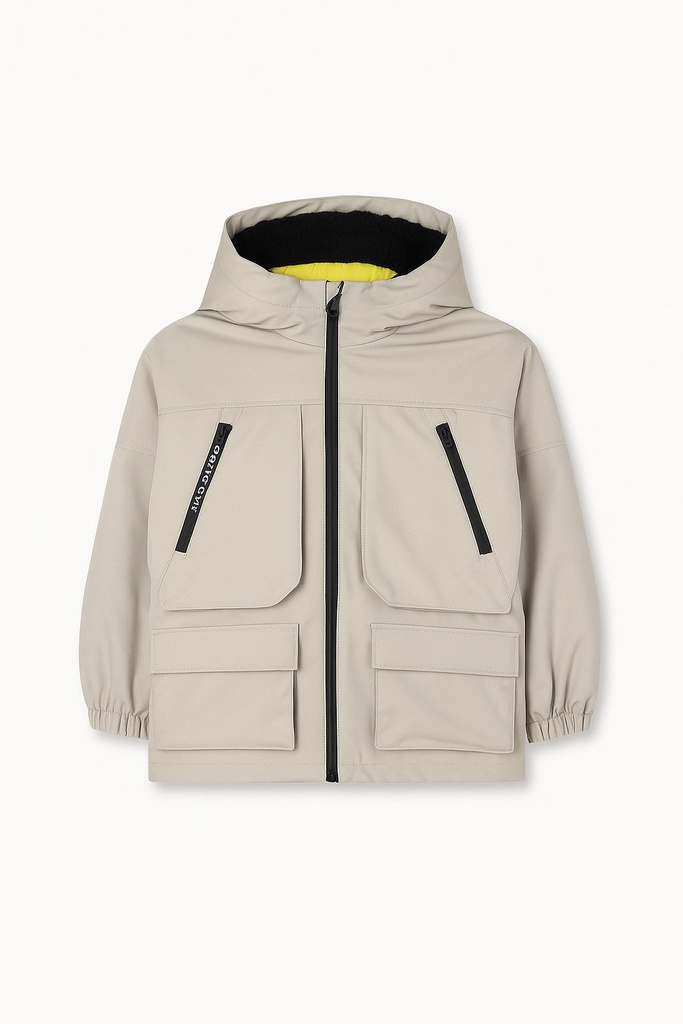 Parka Beige À Capuche Beige