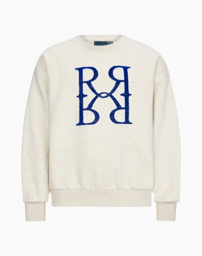Sweat beige Logo RR en Bleu