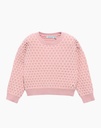 Pink Textured Knit Sweater