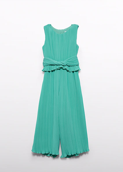 Pleated Jumpsuit Green