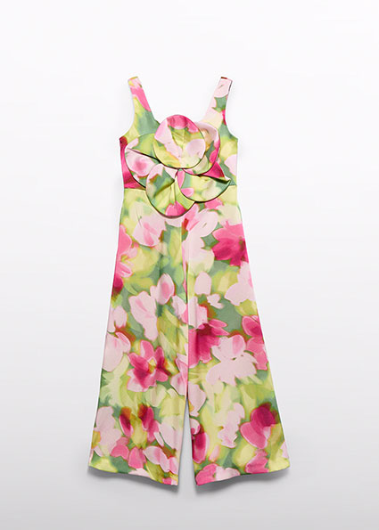 Jumpsuit Groen-Fuchsia