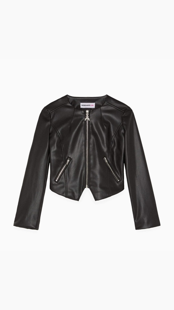 Veste Noire en Simili Cuir