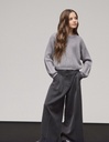 Grey Knitwear Sweater with Strass