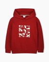 Rode Hoodie Met Grafische Print